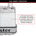 Master Lock Magnum Padlock 45mm with 64mm Shackle - 2 Pack - SuperSaverAU - view 4