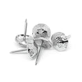 Pinnacle Nickel Plated Hammer Head Upholstery Nails - 50 Pack