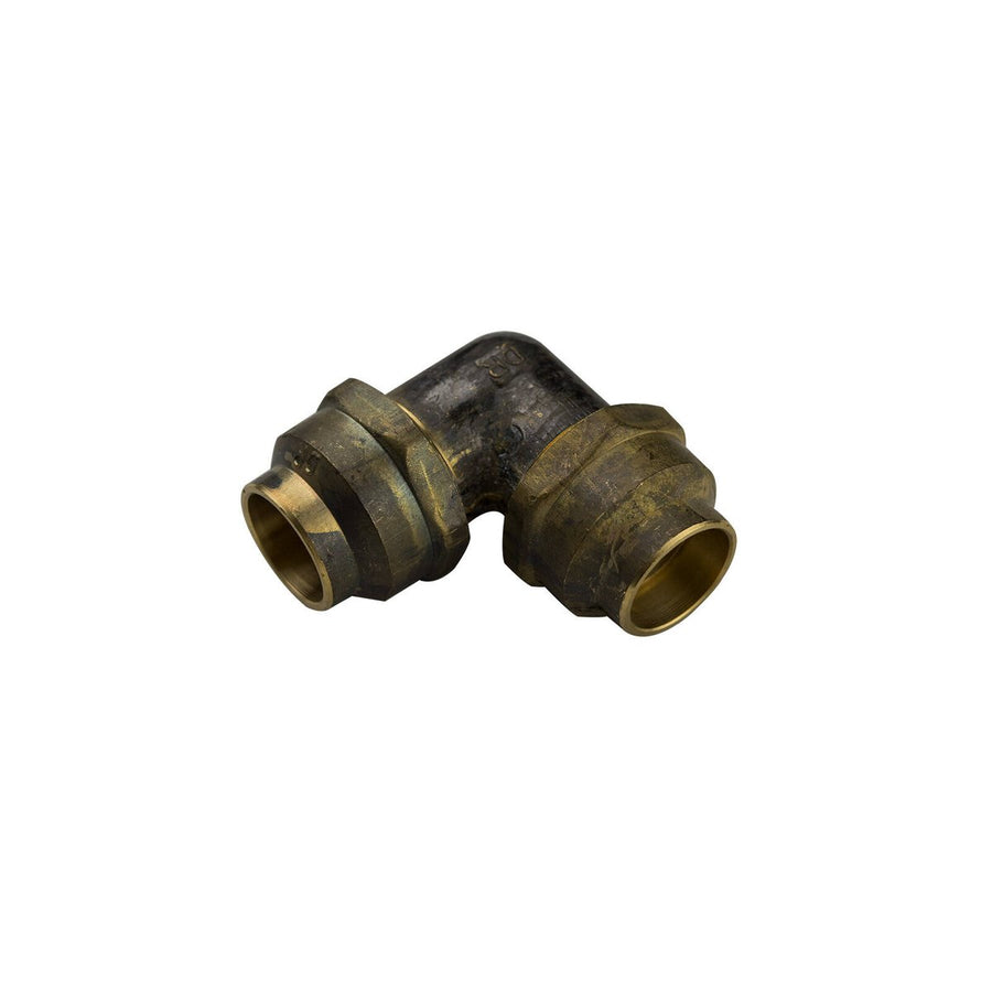 Brasshards Brass Flared Compression Elbow 20fl x 20fl - Lead Free - 90° Jointing - SuperSaverAU - view 1