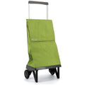 Rolser Plegamatic MF folding 2 wheel trolley - Lime green - Lightweight aluminium chassis - R-PLE001-1014