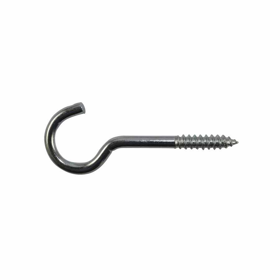 Everhang 26 x 6.2mm Steel Round Screw Hook 6 Pack Zinc Plated