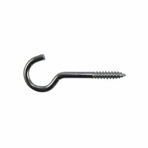 Everhang Zinc Plated Round Screw Hook 6 Pack - 26 x 6.2mm - Silver - SuperSaverAU - view 1