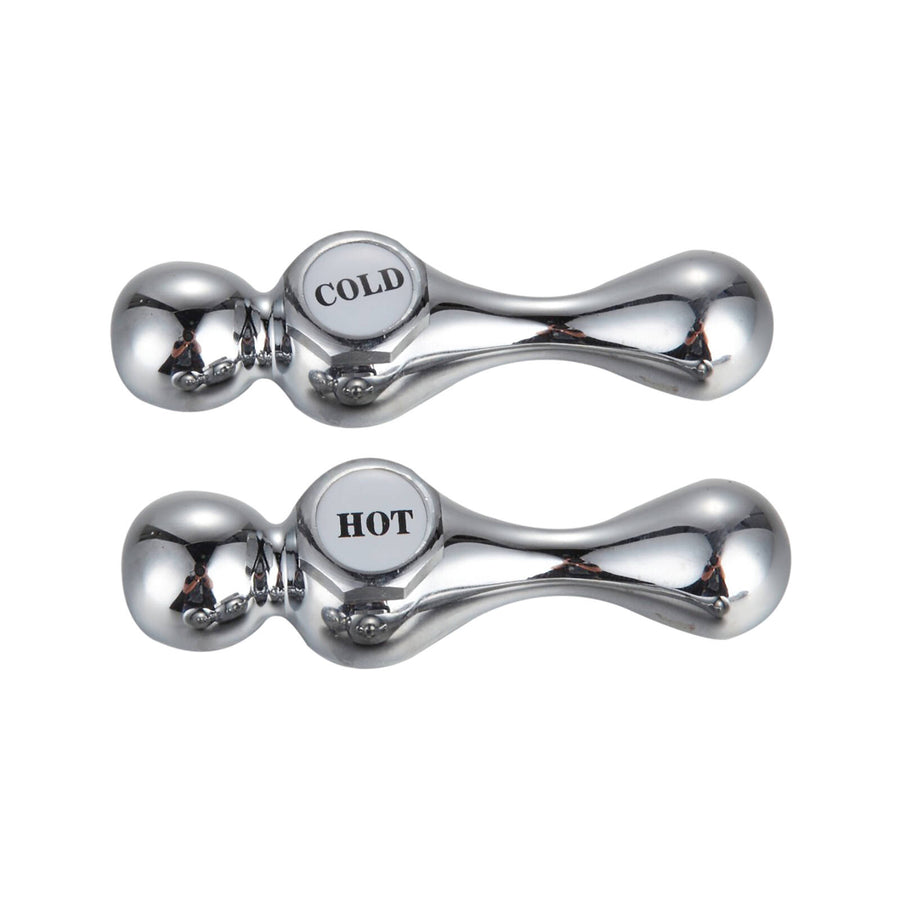 Shaw & Mason Chrome Lever Handles - Brass, Pair