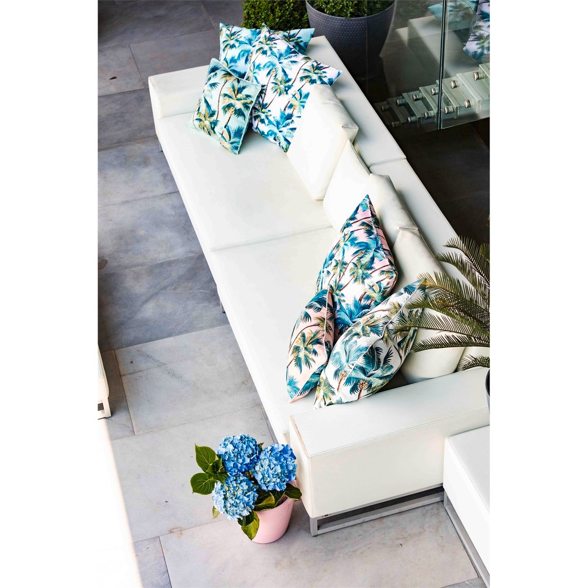 Mojo Cushion Cover - 45cm - L.A. Palm Blue - SuperSaverAU - view 3