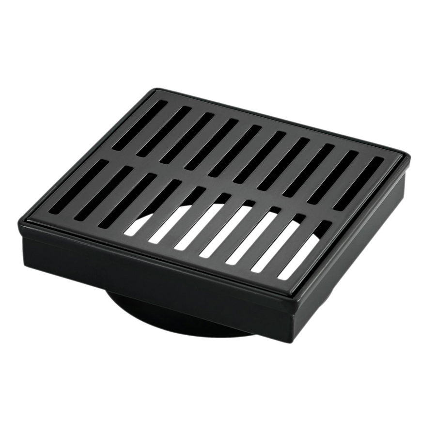 Mondella Black Concerto Square Floor Grate 100mm 316SS Easy Access - SuperSaverAU - view 1