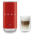 Smeg 50s Retro Style Milk Frother 180ml - Red, Hot Milk, Hot Froth and Cold Froth - MFF02RDAU