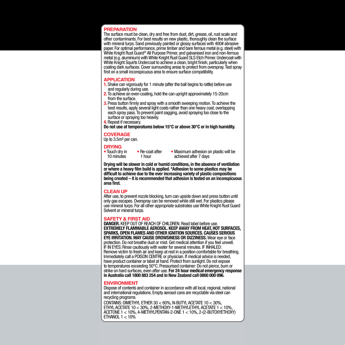 White Knight Squirts Silver Satin Spray Paint 310g Solvent Based Durable - SuperSaverAU - view 2