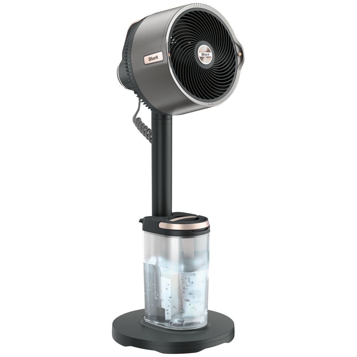 Shark FlexBreeze ProMist Misting Tower Fan - 5 Speeds, Corded or Cordless Use, Charcoal - FA302ANZ