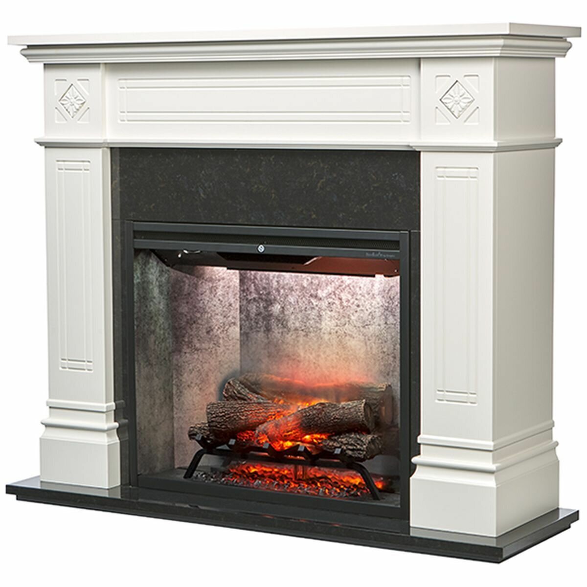Dimplex Osbourne 2kW Fireplace Mantle - Natural White and Wood, 30 Inch Revillusion Firebox - OSB20C-AU