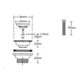 Turner Hastings 50 x 50mm Basket Waste with Long Thread - Stainless Steel, For Ceramic Sinks - 50BW