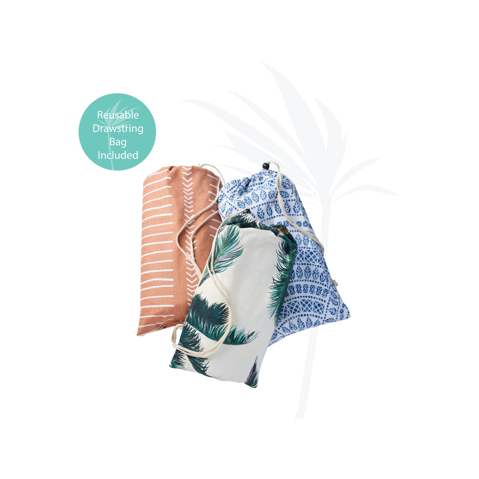 Two Trees Double Cotton Hammock 200kg Capacity Reversible Designs