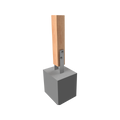 Vuepro Post Support - 600 x 100mm - Stainless Steel - Cyclonic Use - SuperSaverAU - view 2