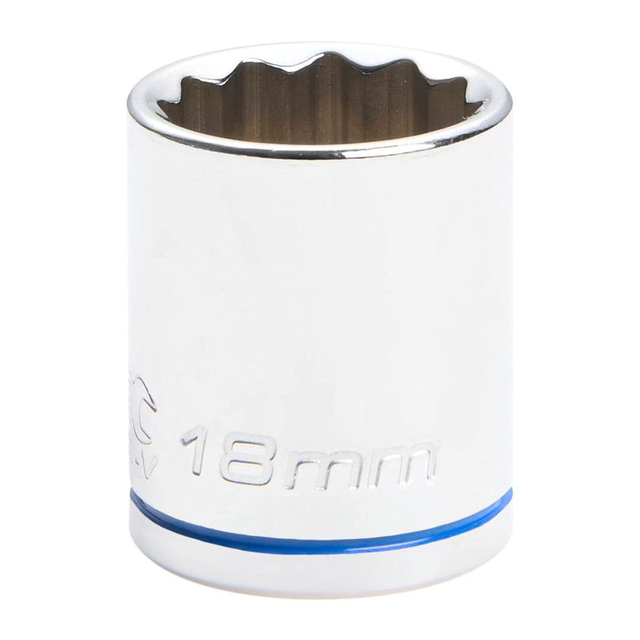 Kincrome 18mm 3/8 Drive Socket - Chrome Vanadium Steel - Rust Resistant - SuperSaverAU - view 1