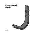 Adoored Black Nuvo Deco Hook - 29mm Aluminium - Timeless Design - SuperSaverAU - view 2