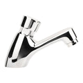 Shaw Mason Chrome Timed Push Button Basin Pillar Tap - 7 Sec Flow - 165mm x 155mm - SuperSaverAU - view 1