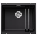 Blanco Etagon 500-U single bowl undermount sink - SILGRANIT black, Etagon rails, InFino drain - 528007