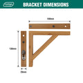 Carinya Stayed Bracket - 150 x 130mm - Bamboo - Indoor Use - SuperSaverAU - view 4