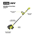Ryobi Cordless Edger - 220mm - Plastic/Metal - 40mm Cutting Depth - SuperSaverAU - view 2