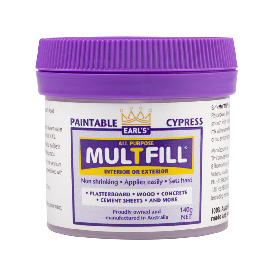 Earl's MulTfill Ready To Use Filler 140g Cypress Water Based