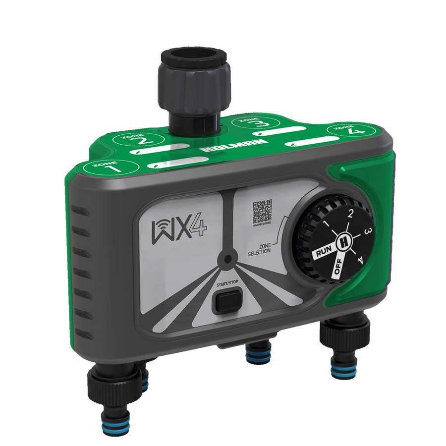 Holman wx4 Wi-Fi Tap Timer - 4x Outlet - 118mm x 192mm x 215mm - Smart Irrigation - SuperSaverAU - view 1