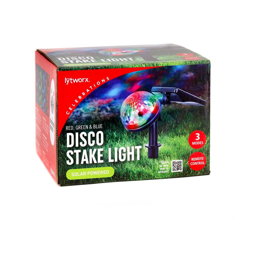 Lytworx Solar RGB Disco Stake Light - 120mm x 314mm - 3 Modes - Remote Control - SuperSaverAU - view 1