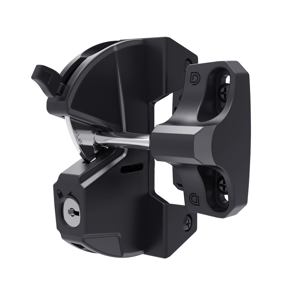 Lokklatch General Purpose Gate Latch - Key Lockable - 150mm x 240mm - Black - SuperSaverAU - view 1