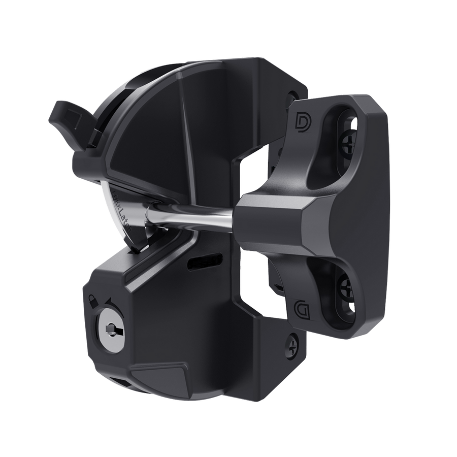 Lokklatch General Purpose Gate Latch - Key Lockable - 150mm x 240mm - Black - SuperSaverAU - view 1