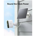 Eufy 3W Solar Panel for Eufy Security Cameras - White, Adjustable Mount, Long Cable - T8705C11