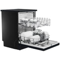 Haier 60cm 300 Series Freestanding Dishwasher - 13 Place Settings - Black - Auto Wash Sensing - HDW13F0B1