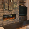 Modern Flames Landscape Pro Multi 96" Built-In Electric Fireplace - Hybrid-FX Flames, Black - LPM-9616-INT