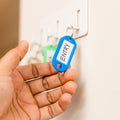 Taskmaster Key Tags with Ring, 60 x 22mm, Assorted Colours, 50 Pack