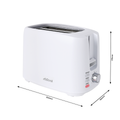 Mistral 2 Slice Toaster - 1.3m Cord - Self-Centring Slots - 7 Browning Controls - SuperSaverAU - view 3