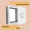 Hakuna Pets Medium Essential Pet Door - White Plastic with Lockable Flap