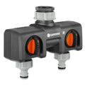 Gardena Twin Tap Connector - Dual Hose Adapter - 240mm - Plastic - Durable - SuperSaverAU - view 2