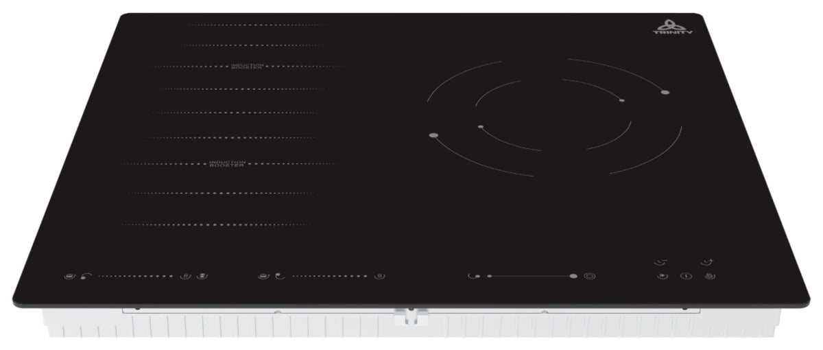Trinity 60cm combo cooktop - 2 induction and 1 radiant zone, touch and slide controls - TRCI603