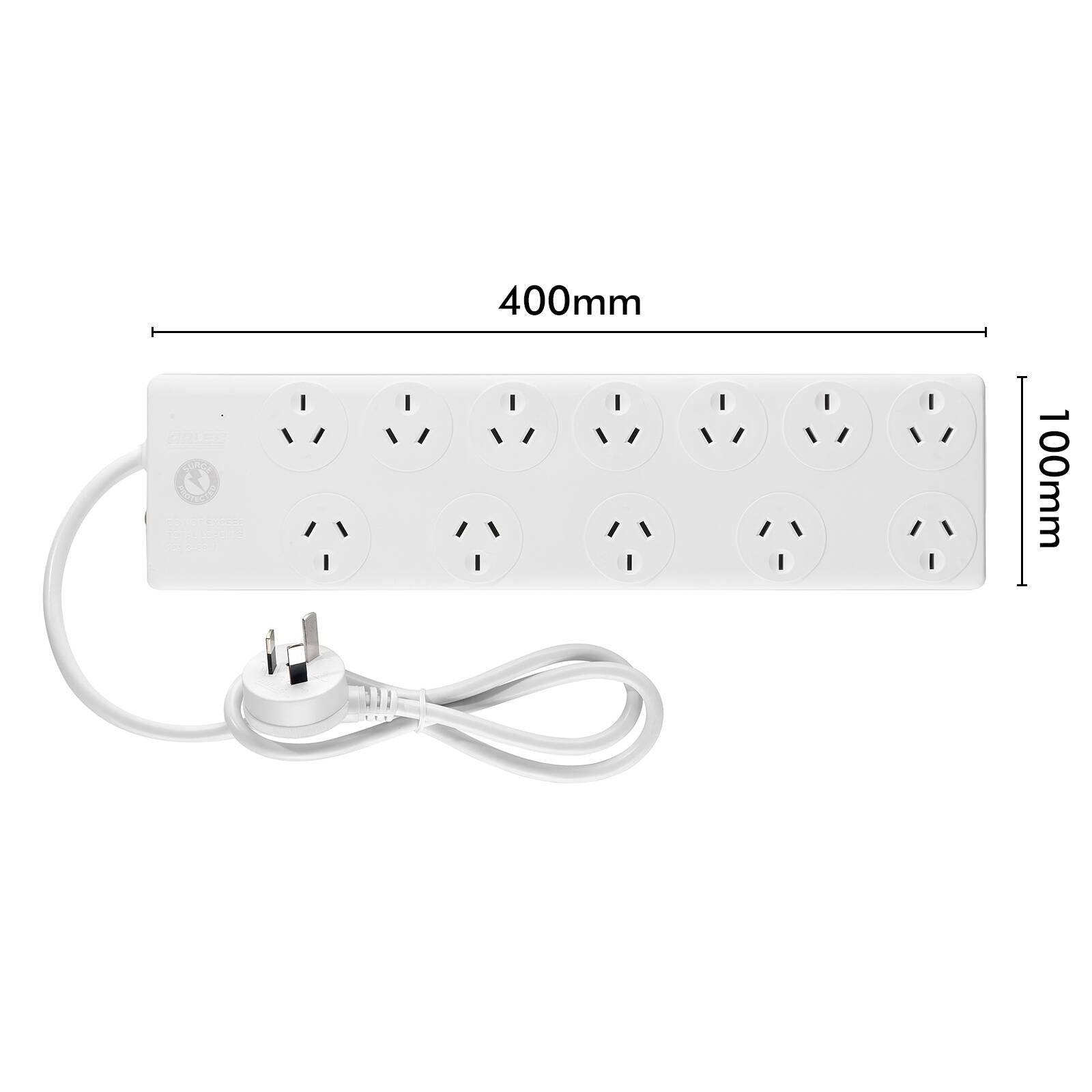 Arlec 12 Outlet Power Board with Surge Protection 2400W PB12PP