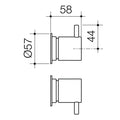 Caroma Luna Lever Wall Top Assemblies, Satin Black Brass, Ceramic Disc
