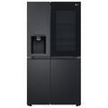 LG 635L Side by Side InstaView Fridge Freezer - Matte Black with Plumbed Ice and Water - GS-V600MBLC