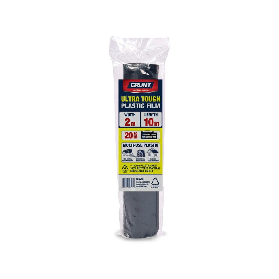 Grunt Multi Use Plastic Film 2 x 10m Black - Durable Weather Protection - SuperSaverAU - view 1