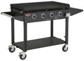 Beefeater Clubman 4 Burner Flat Top LPG BBQ - 5mm Hotplate - Rotary Knob Controls - Locking Wheels - BD16640