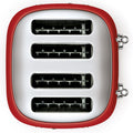 Smeg 50's Style 4 Slice Toaster - Red, Six Browning Levels, Independent Slot Control - TSF03RDAU