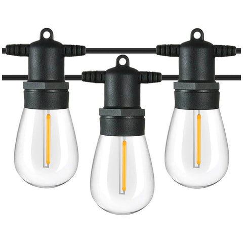 LumiFX 20 bulb WiFi smart outdoor festoon lights - warm white, app control, weather resistant - 10004640
