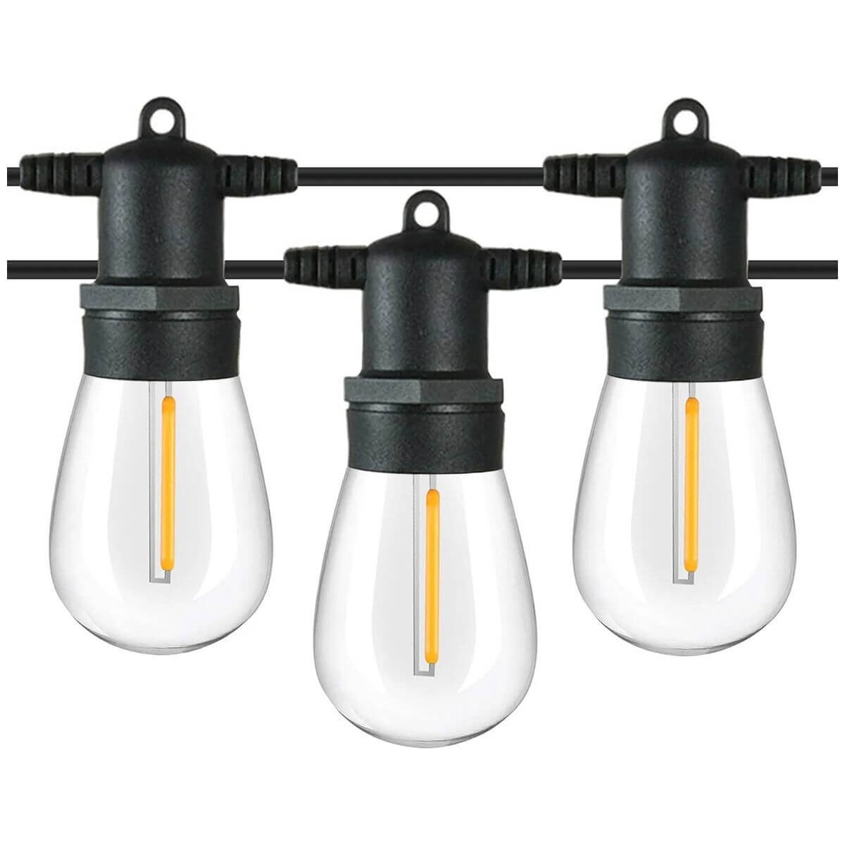 LumiFX 50 bulb WiFi smart outdoor festoon lights - 8 lighting modes, warm 2700K - 10004639