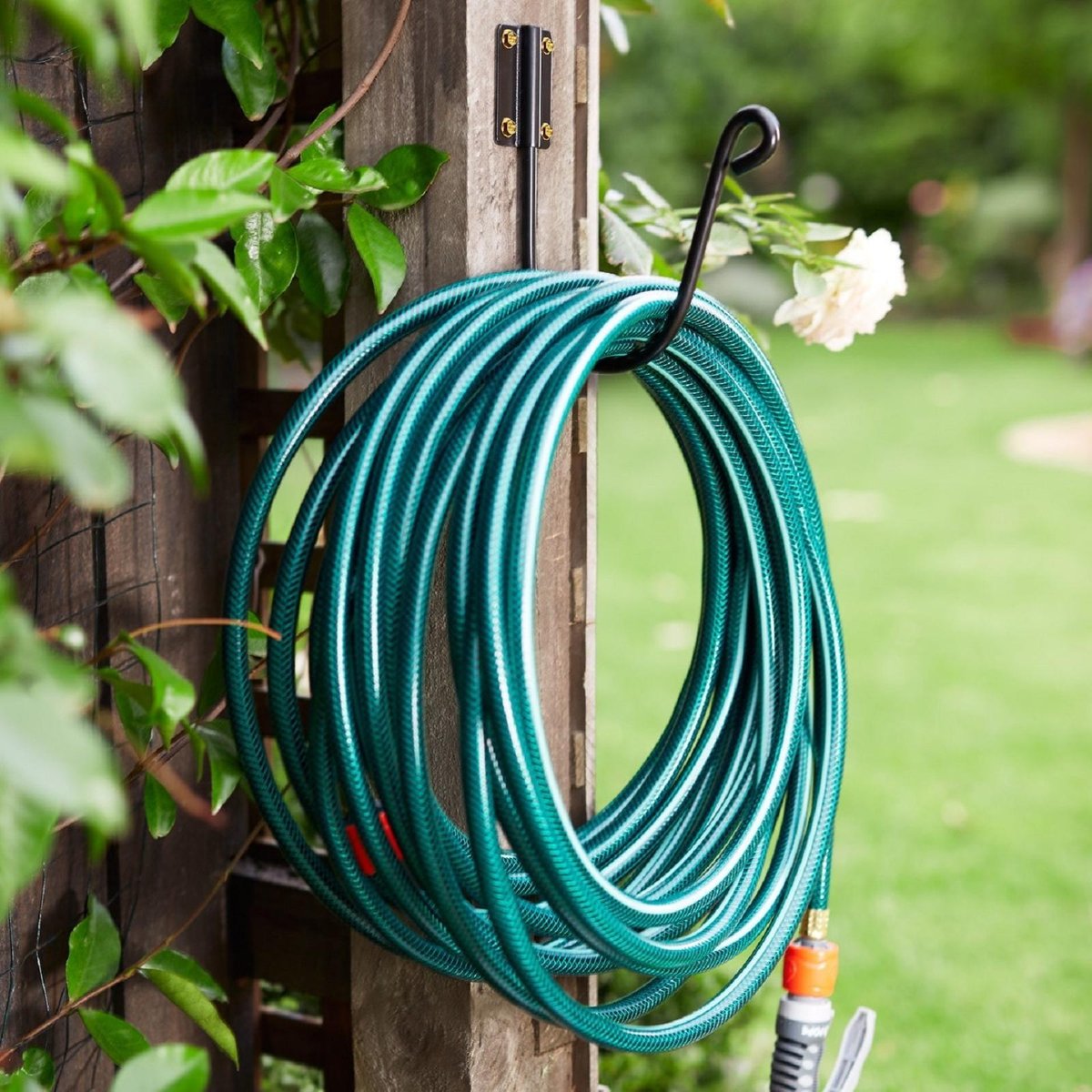 Haxbury Black Hose Hook - 30m Powder Coated Steel - Garden Storage - SuperSaverAU - view 3