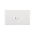 DETA White Solid Plate Single Switch - 1 Gang Polycarbonate 240V