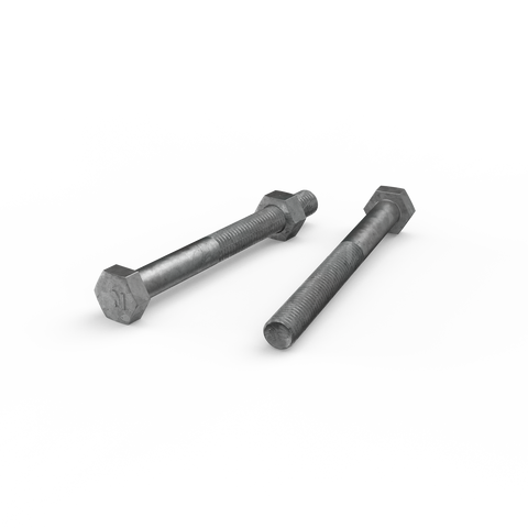 Zenith Hot Dip Galvanised Hex Head Bolts and Nuts M10 x 100mm Durable - SuperSaverAU - view 1