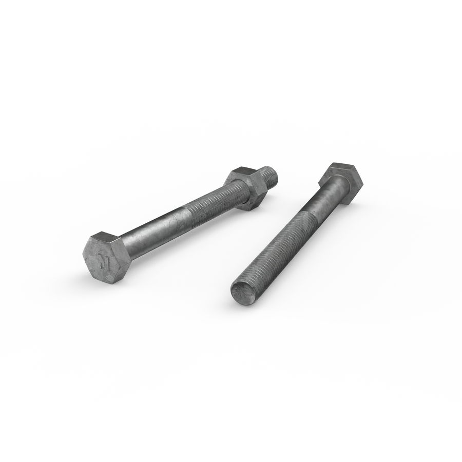 Zenith Hot Dip Galvanised Hex Head Bolts and Nuts M10 x 100mm Durable - SuperSaverAU - view 1