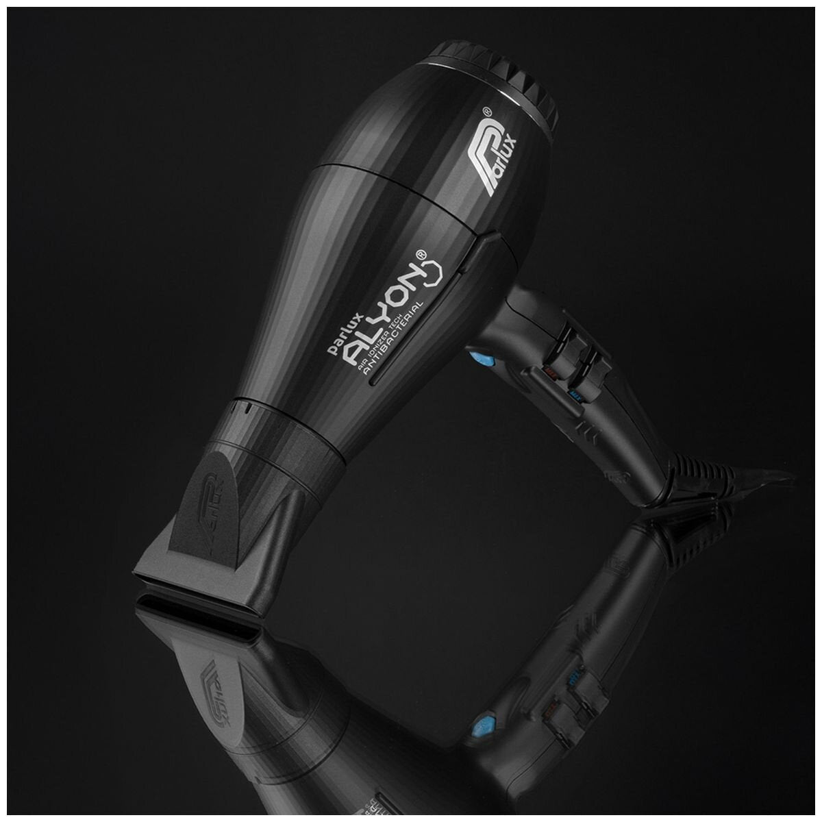 Parlux Alyon Air Ionizer Hair Dryer 2250W - Black - Antibacterial Silver Surfaces - 150127