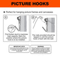 Everhang 10kg Brass Plated Steel Picture Hanging Angle Drive Hook - 3 Pack
