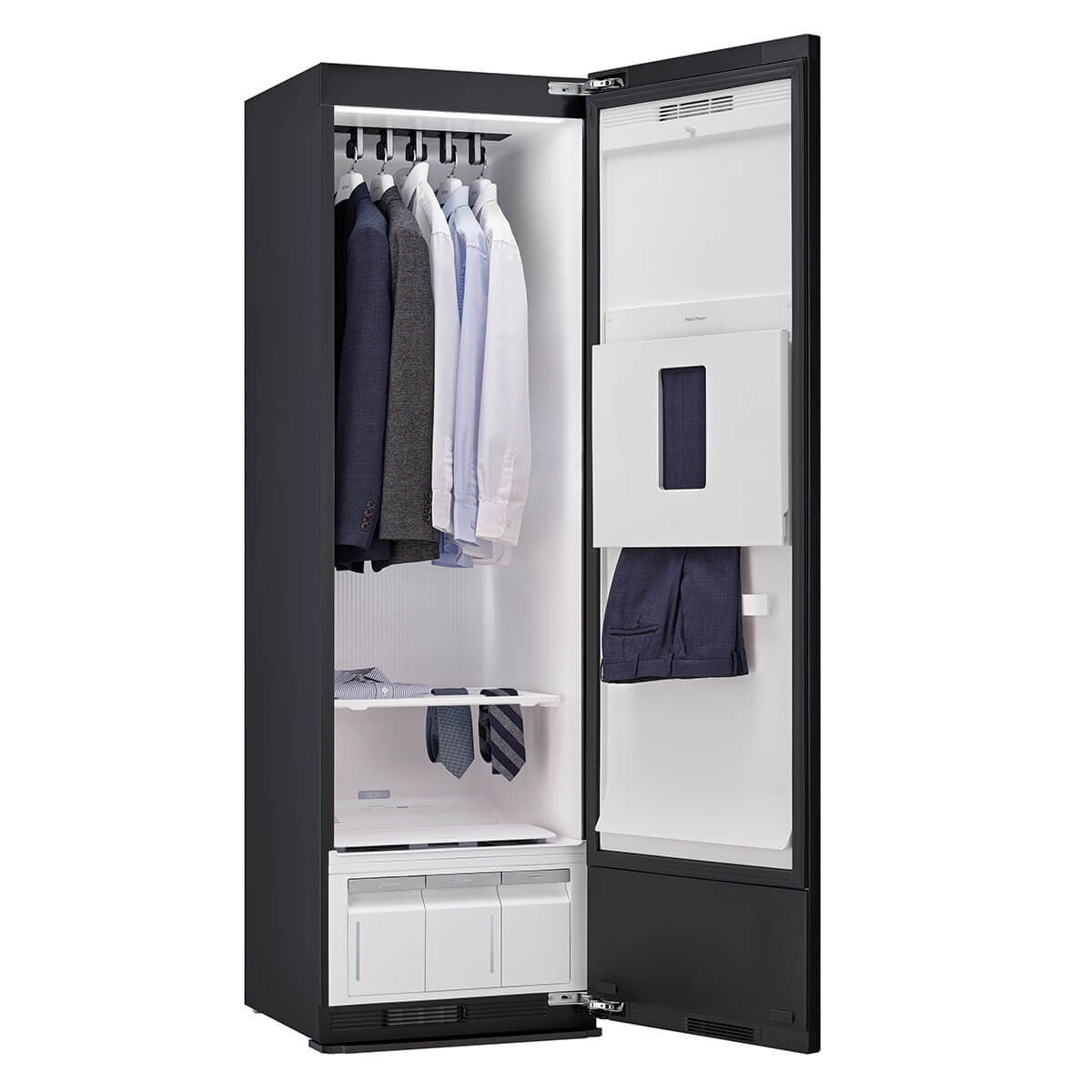 LG TrueSteam Styler five garment drying cabinet - Mirror Black, HandySteamer, LCD touch display - SC5MBH